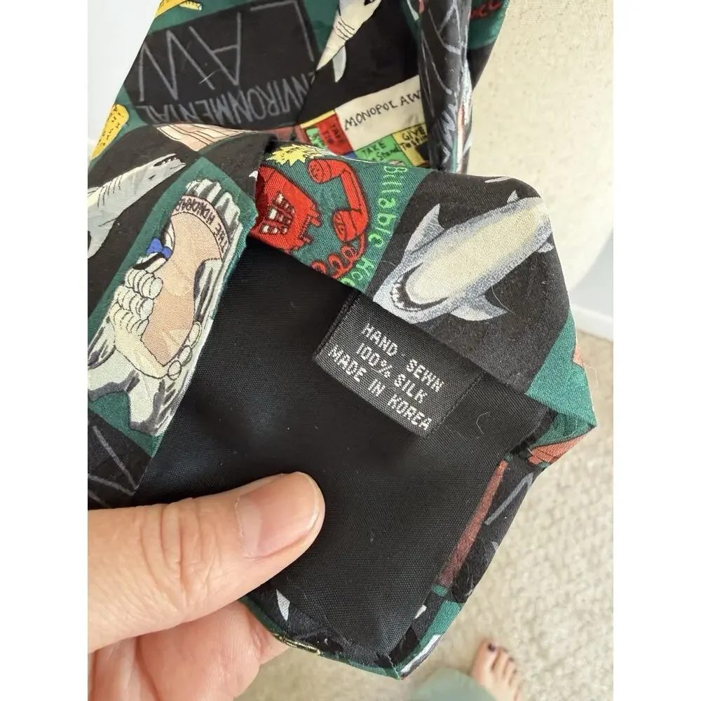 VTG‎ 1993 Silk Novelty Tie - Law Firm - Politics Funny Tie. Nicole Miller